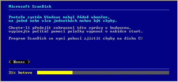 Ukzka z programu Scandisk